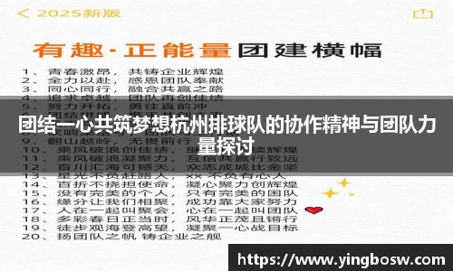团结一心共筑梦想杭州排球队的协作精神与团队力量探讨